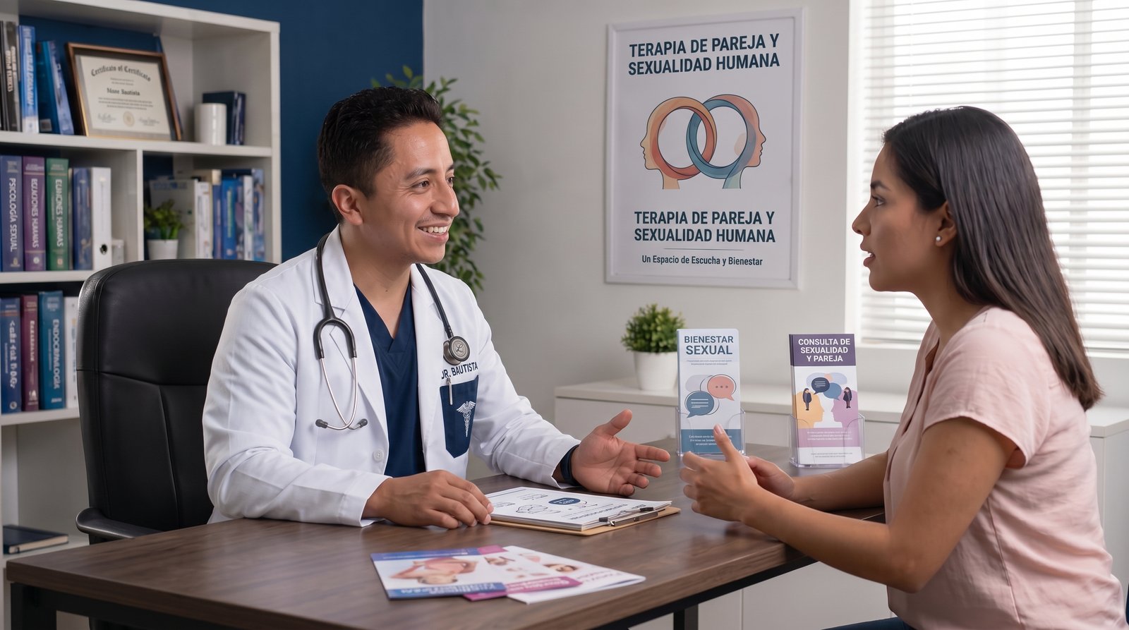 Paciente del Dr. Alejandro Bautista en consulta médica